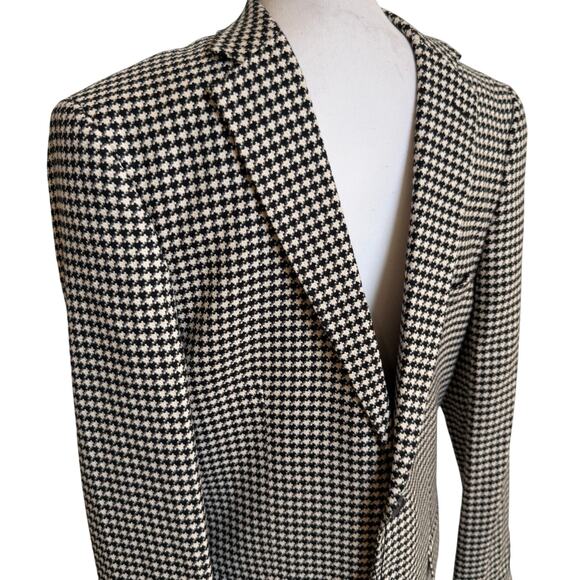 Alain Dupetit Blazer 2 Button Suit Coat Men 38L Black White Herringbone NWT - Picture 4 of 11